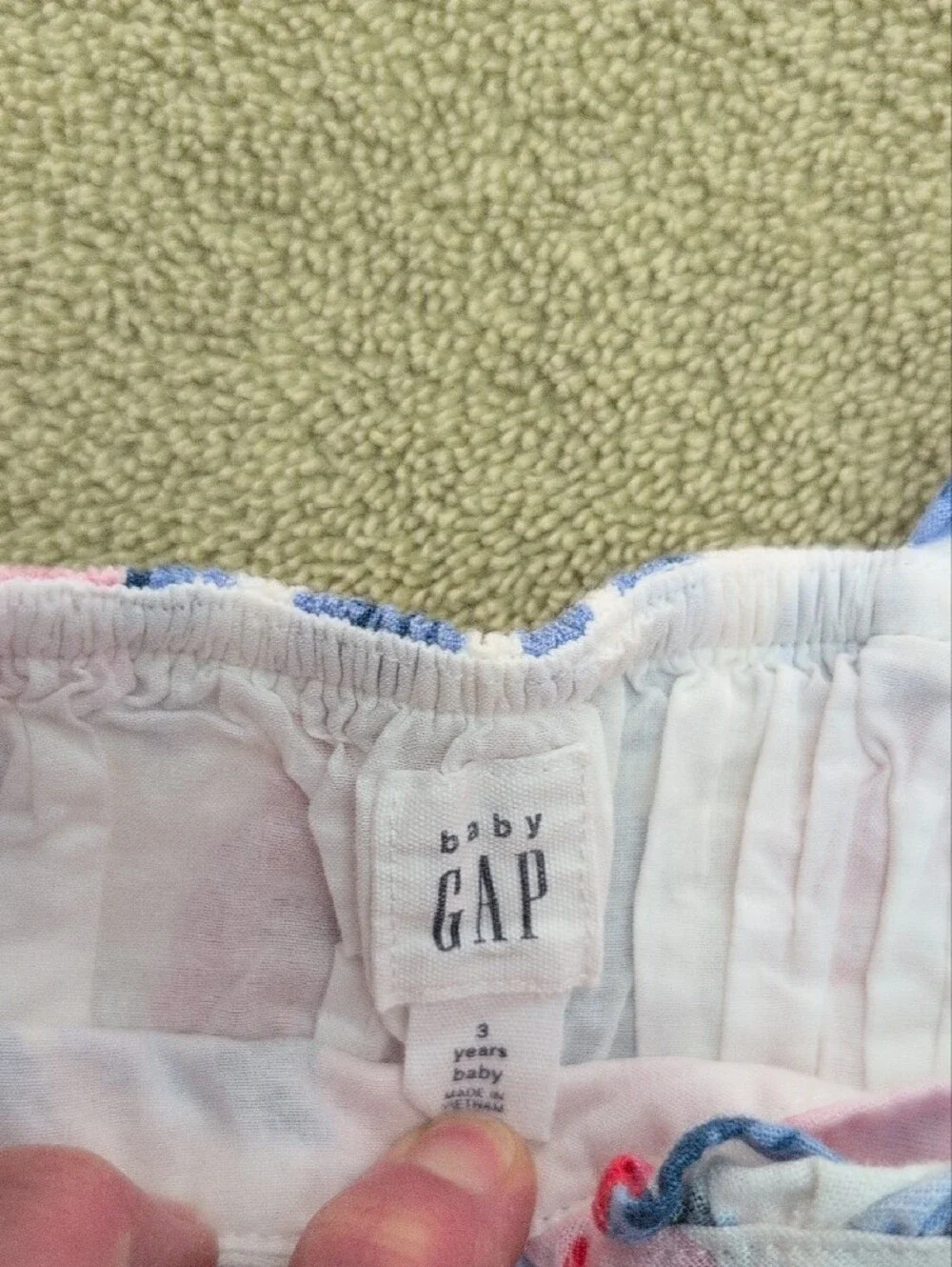 GAP Baby Floral Dress — White, Pink & Blue